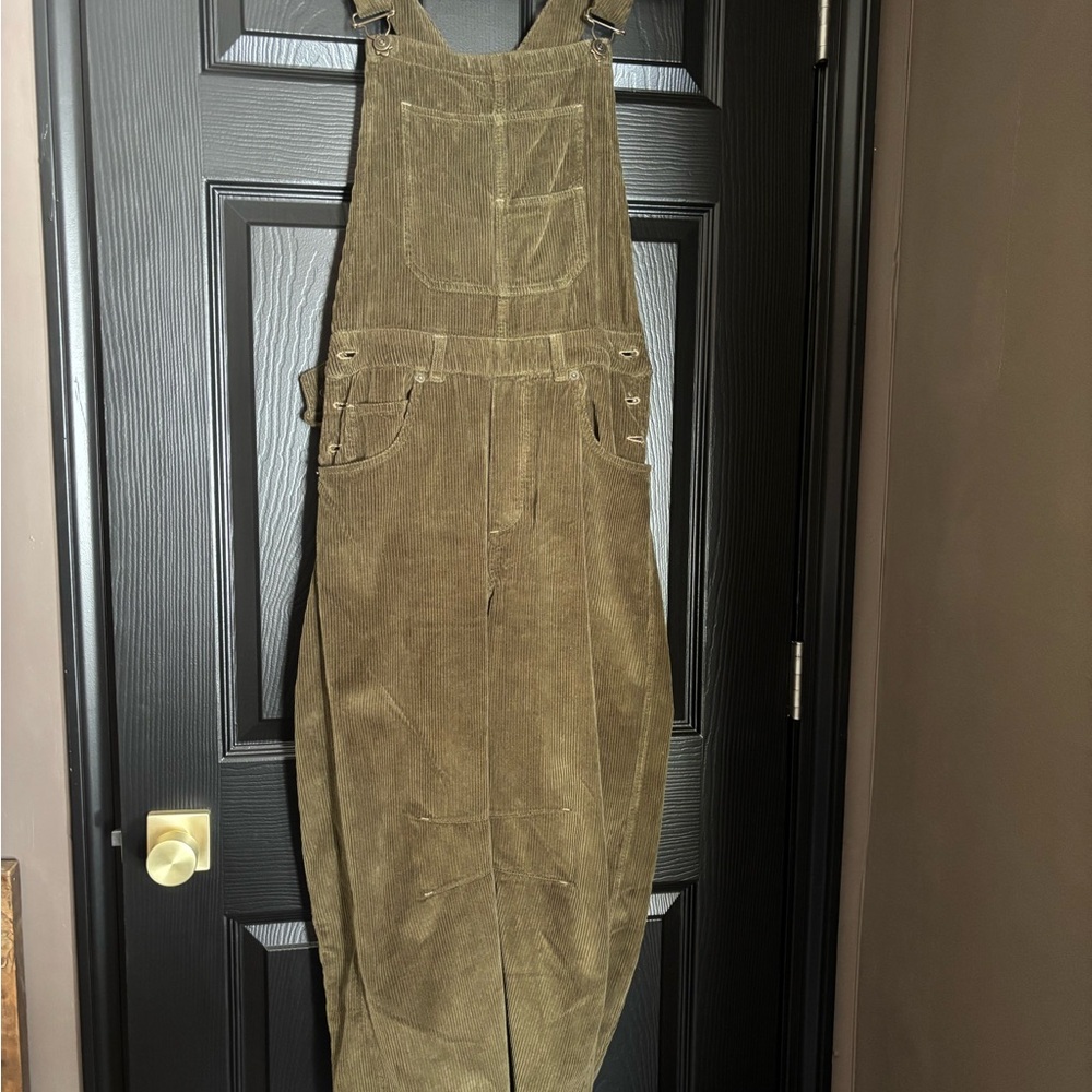 We the Free Good Luck Corduroy Barrel Overalls